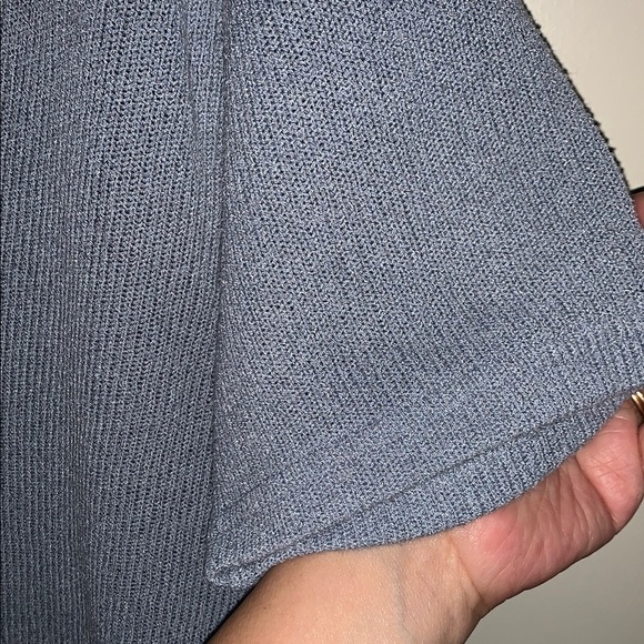 Gently Loved Blue Knit Collared V Neck Shirt by H&M **No longer Sold on Site** - Picture 4 of 8